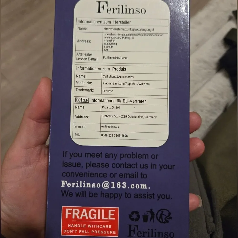 ferilinso pack screen